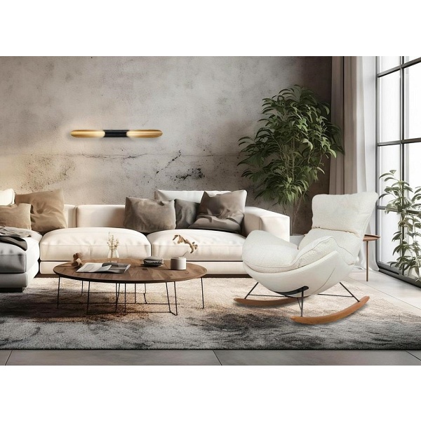 Lampa ścienna CONTEO WALL czarna / złota - Moosee